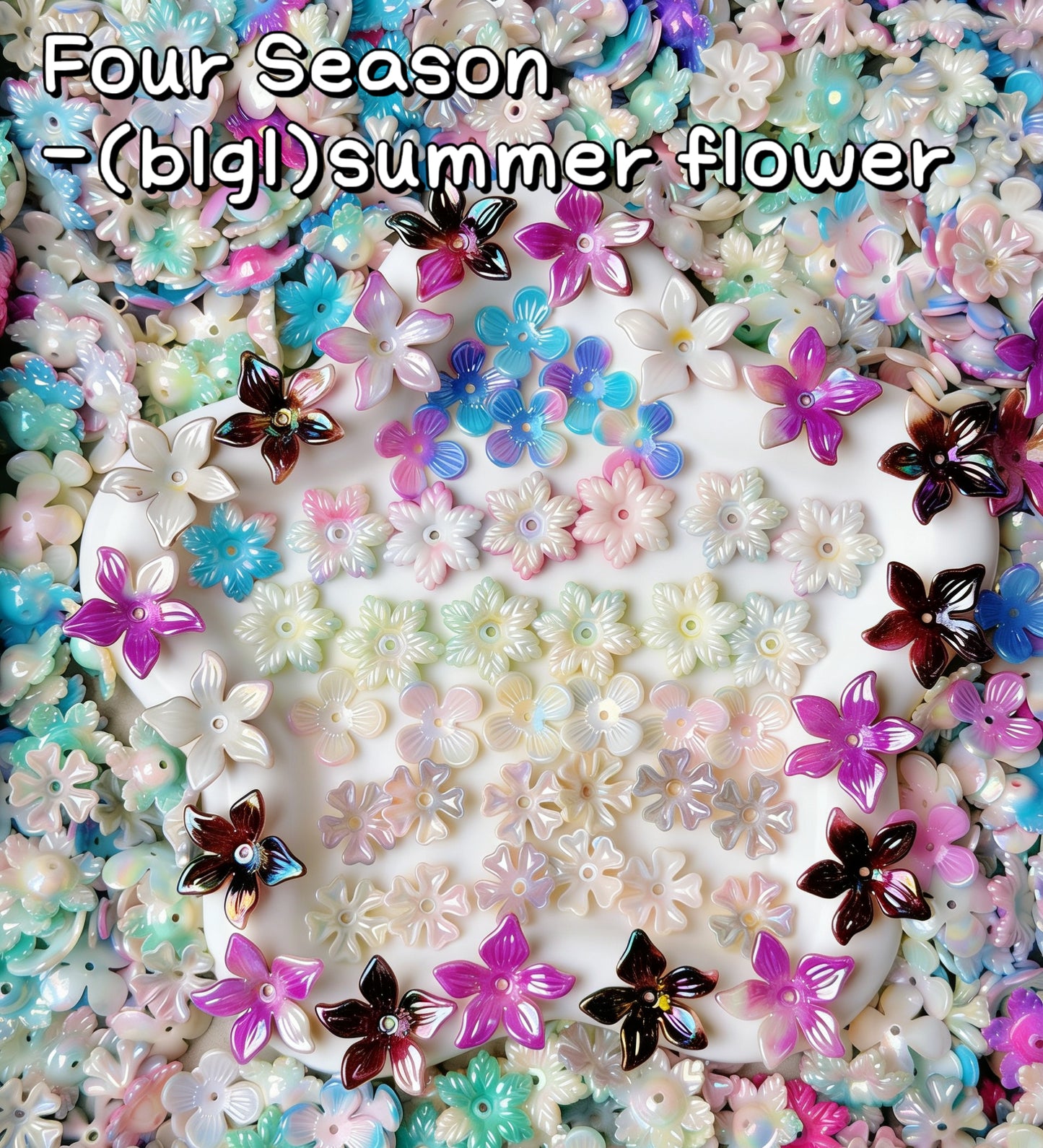【Four Seasons】colorful resin leaves mix, hairpin/phonecases diy