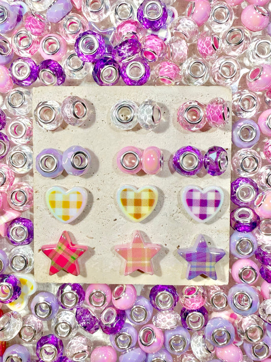 【Pandora Dream】pandora-style acrylics beads mix, making bracelet, wreath, keychain, pens etc