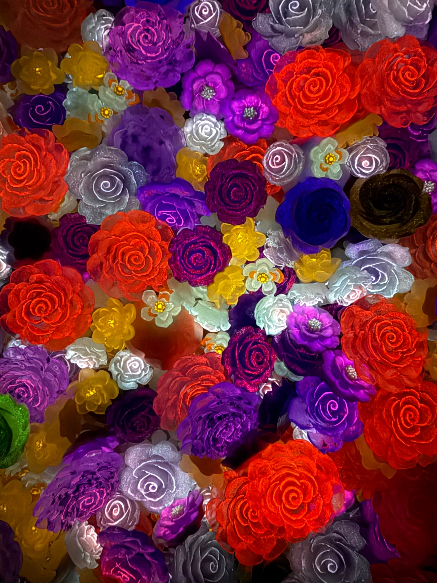 【Blooming Garden】Luminous flowers and rhinestone mixes, display/junk journal/phonecase craftings