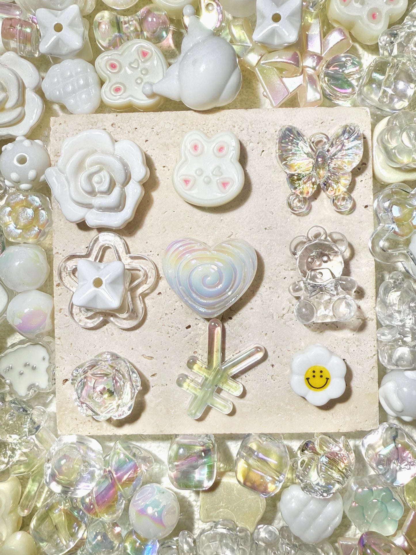 A001【Bubble Gum】colorful acrylics beads mix, 16mm (making wreath, keychain, pens etc)