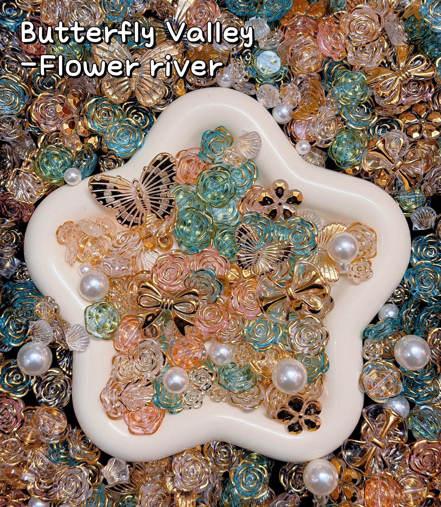 【Butterfly Valley】B1G1 VENTE, Breloques florales percées, étui de téléphone/porte-clés/bijoux en acrylique