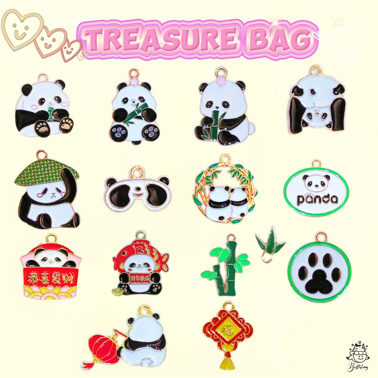 【Treasure Bags】Exquisite charms with different themes, for bracelet/keychain/necklaces diy