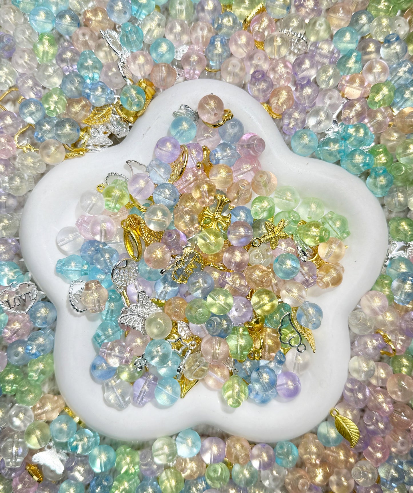 【BEADS PARTY 1】20% OFF Dainty Dreamy 8mm-10mm glass beads, all colors and themes