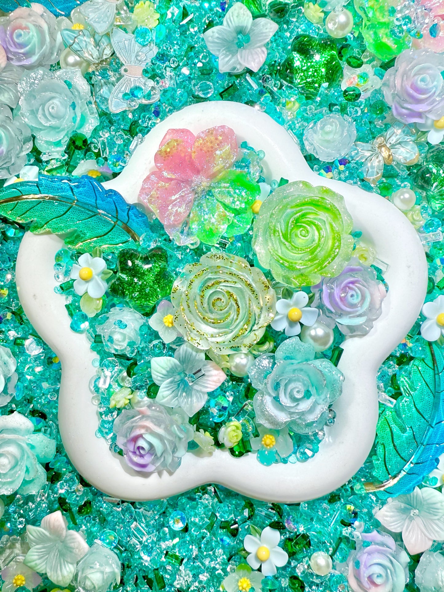 【Blooming Garden】Luminous flowers and rhinestone mixes, display/junk journal/phonecase craftings