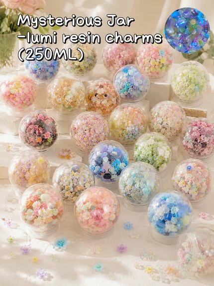 A001.NEW【Happy Jar】online-opening luminous resin flower jar 250ml