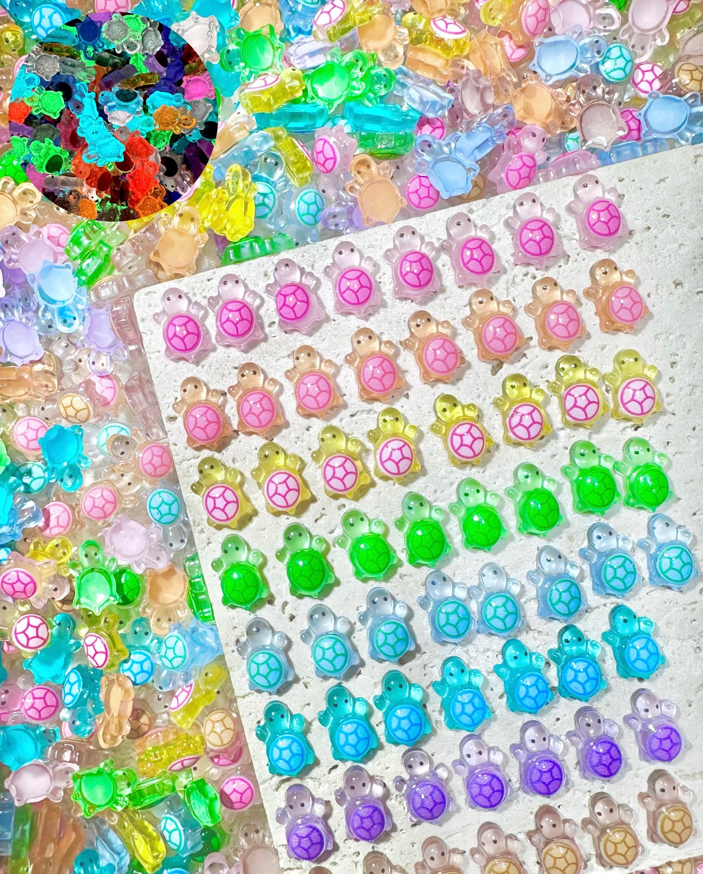 【Blue Blues】Résine lumineuse pastel, fournitures pour nail art/artisanat