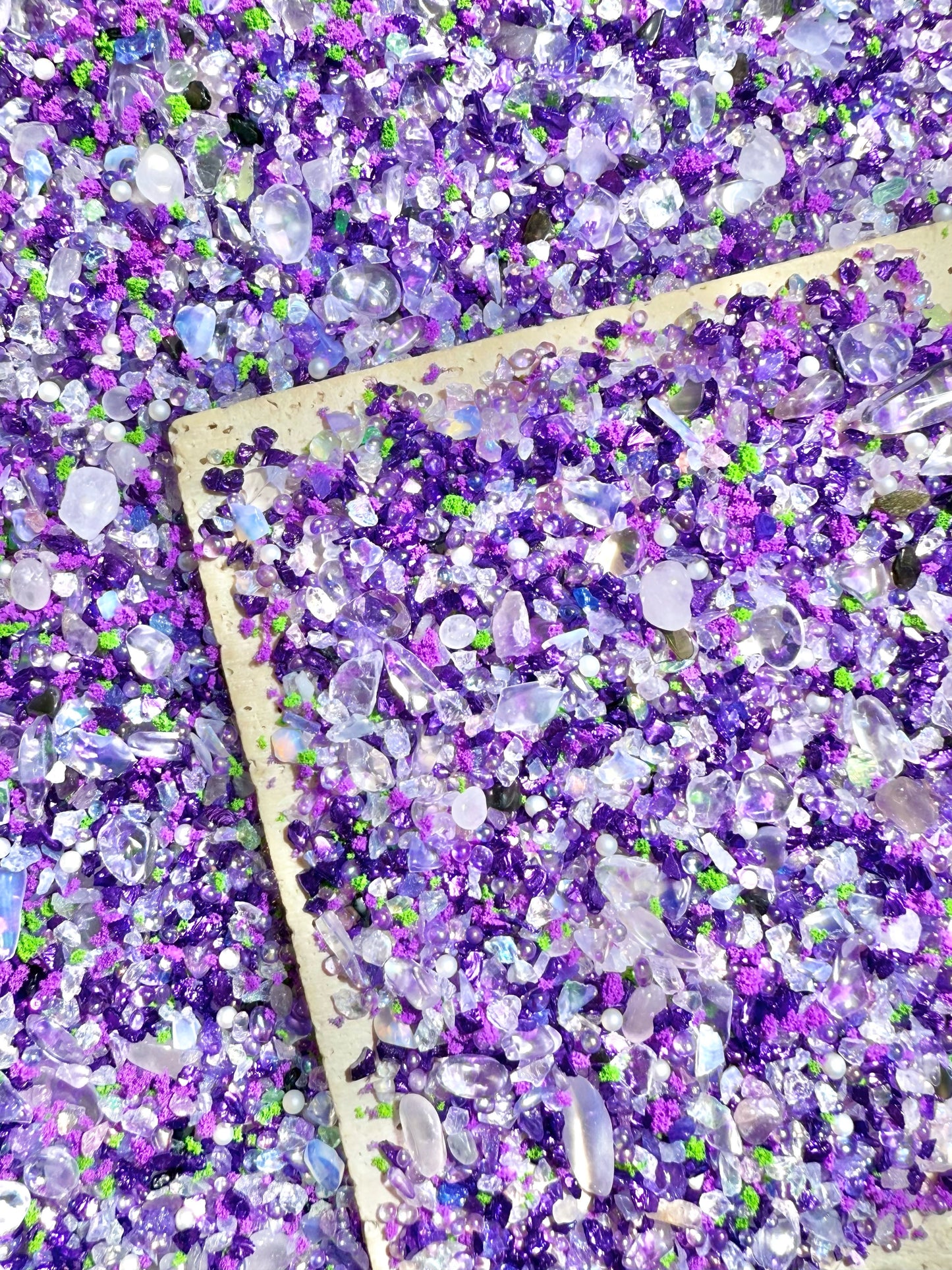 【Crystal Sandi】DIY crushed crystal/shell gravels DIY Nail materials, resin making or display