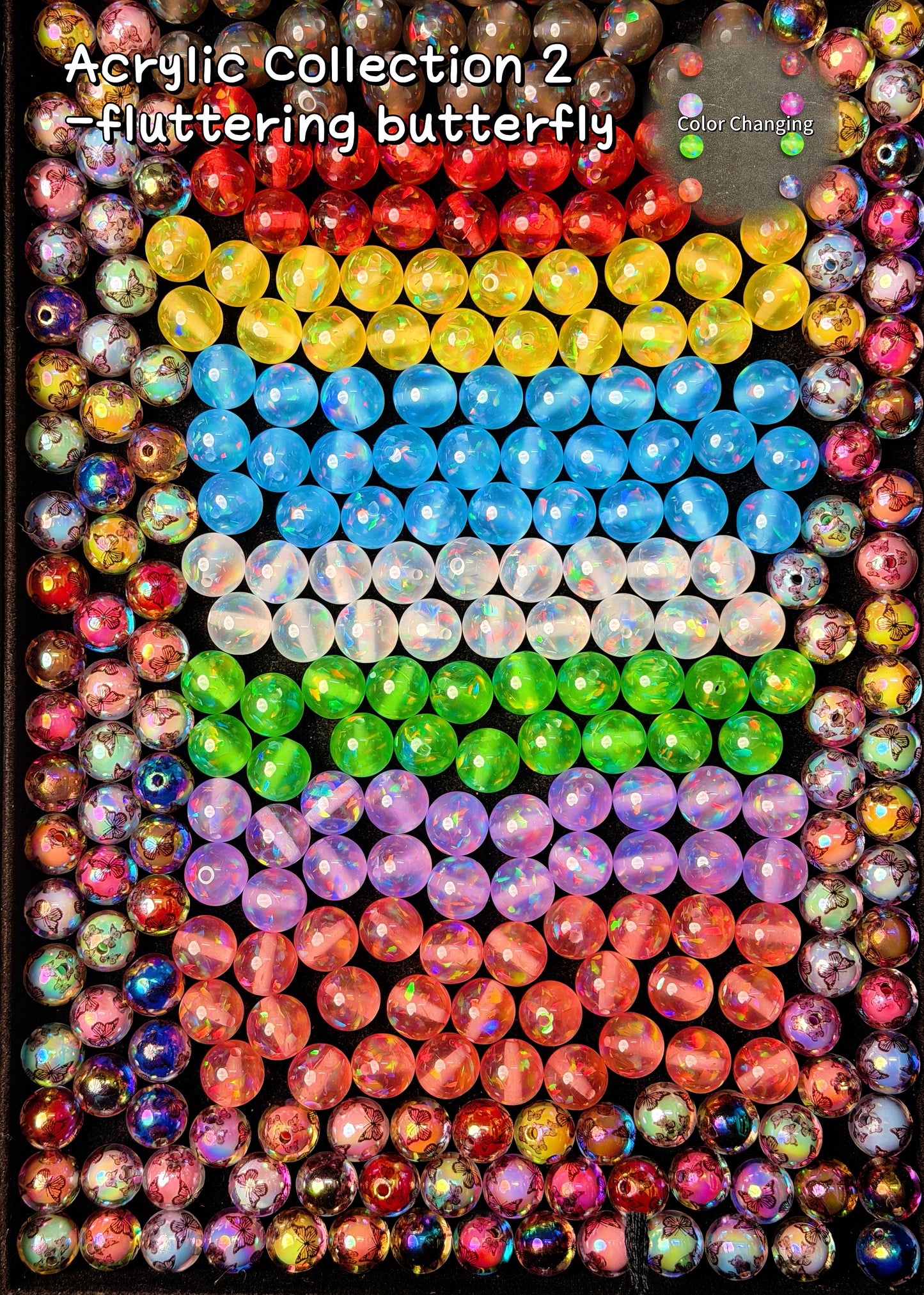 A001.NEW【Acrylic Collection 2】 color-change/luminous acrylic beads collection