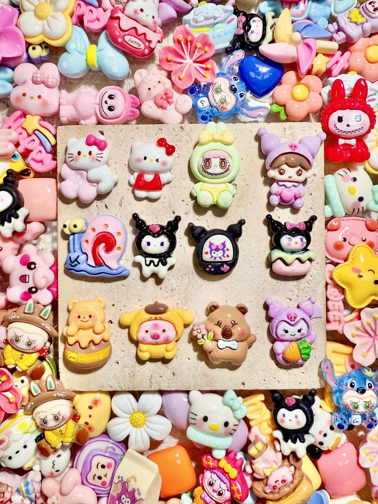 【Lovely Charms 5.0】sanrio&foodie colorful resin mix, hairpin/phonecases diy, display