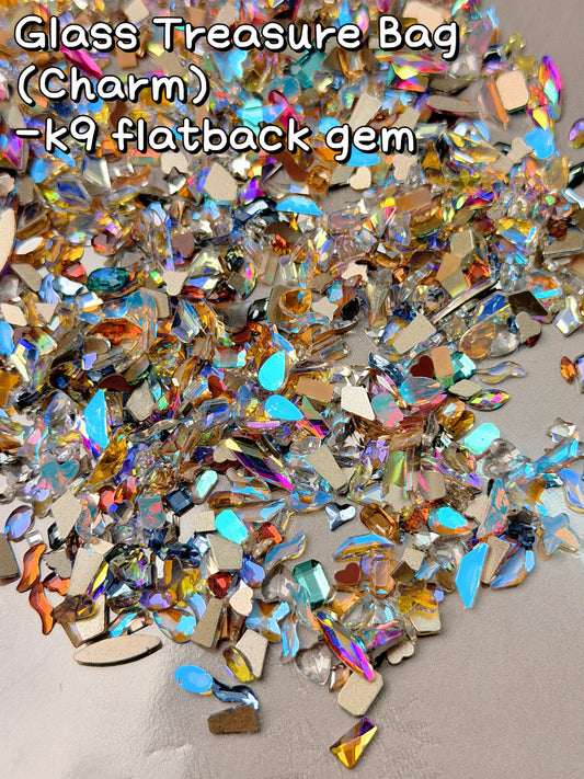 A001.NEW【Glass Treasure Bag】Exquisite glass charms/beads, for bracelet/keychain/necklaces diy