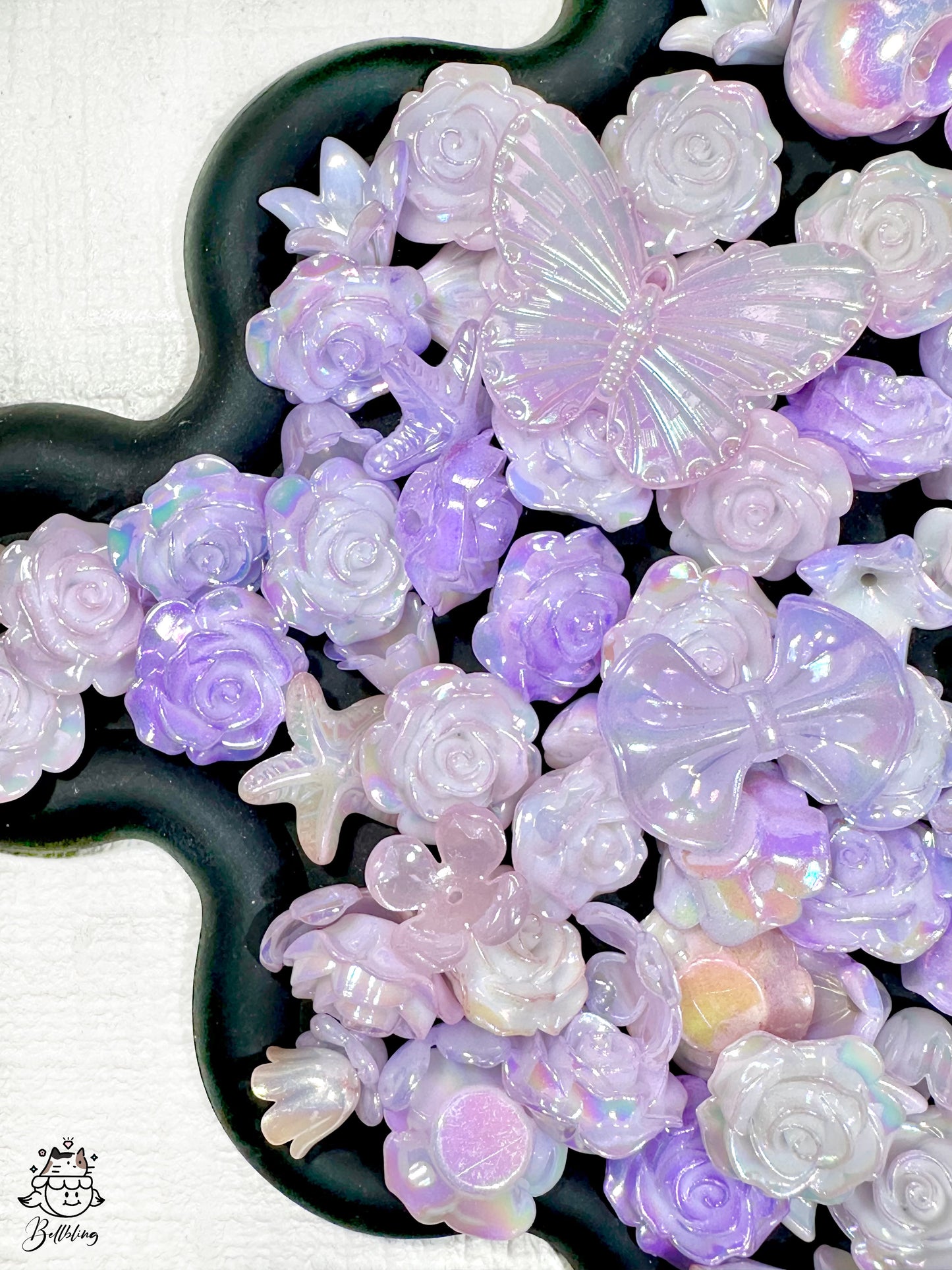 【Butterfly Valley PRO】Drilled acrylics flower/butterfly charms for bracelet, necklace, wreath, keychain, display