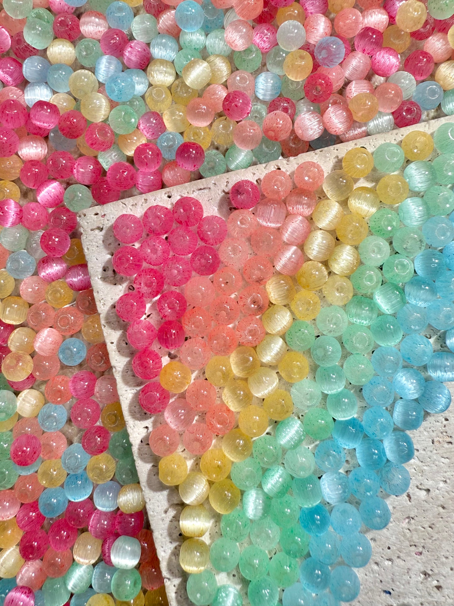 【Medium Cats Eye】6mm glass cats-eye beads mix, earring, bracelet, necklace, keychain