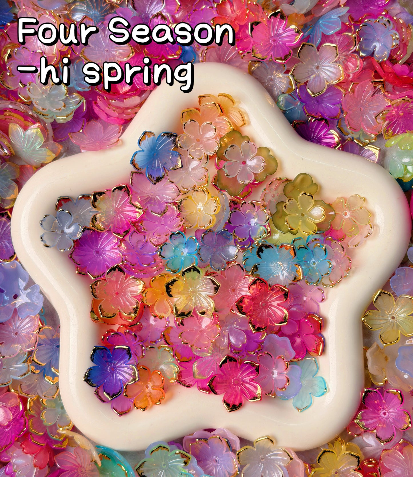 【Four Seasons】colorful resin leaves mix, hairpin/phonecases diy