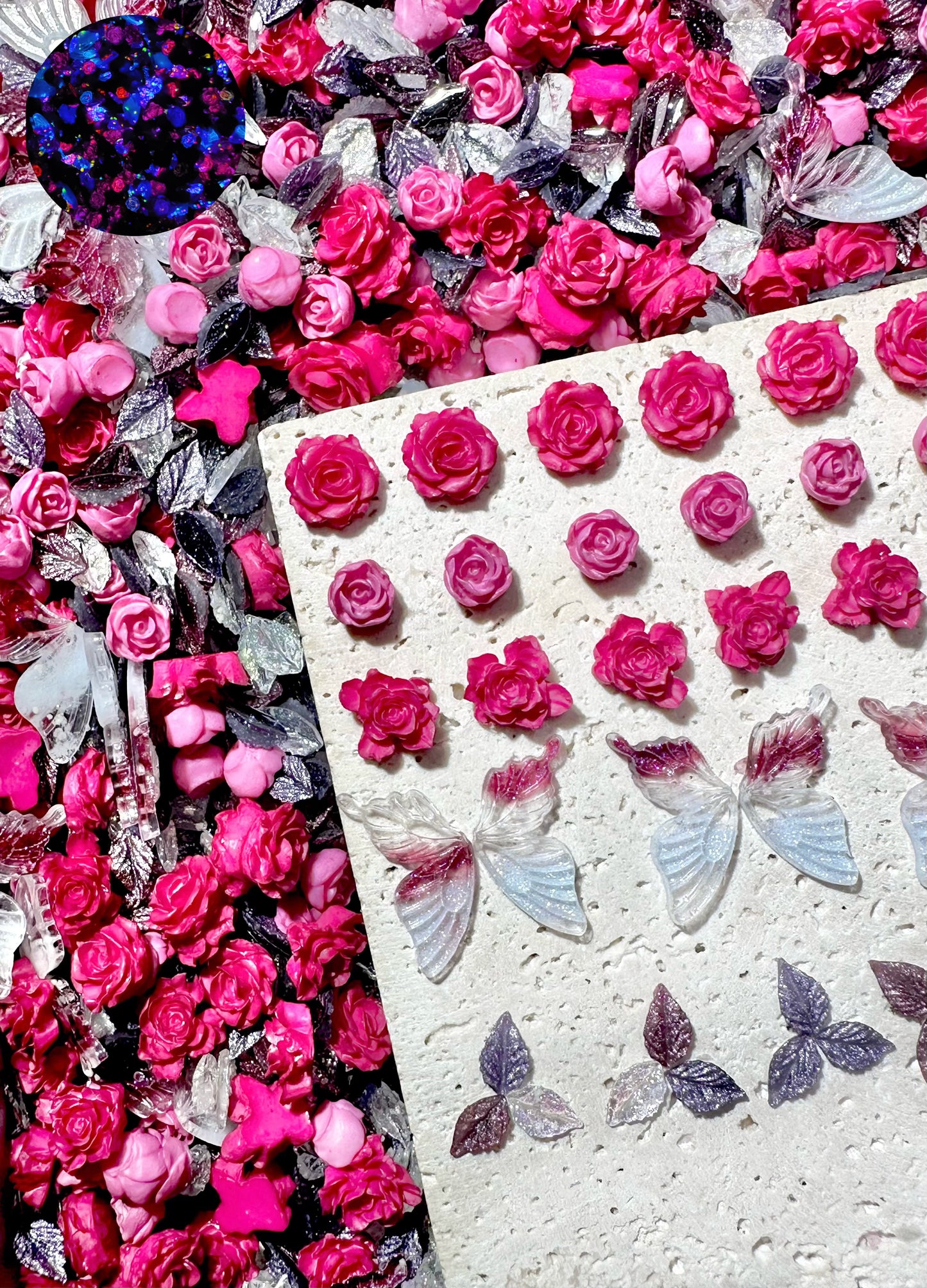 【Blue Blues】Résine lumineuse pastel, fournitures pour nail art/artisanat