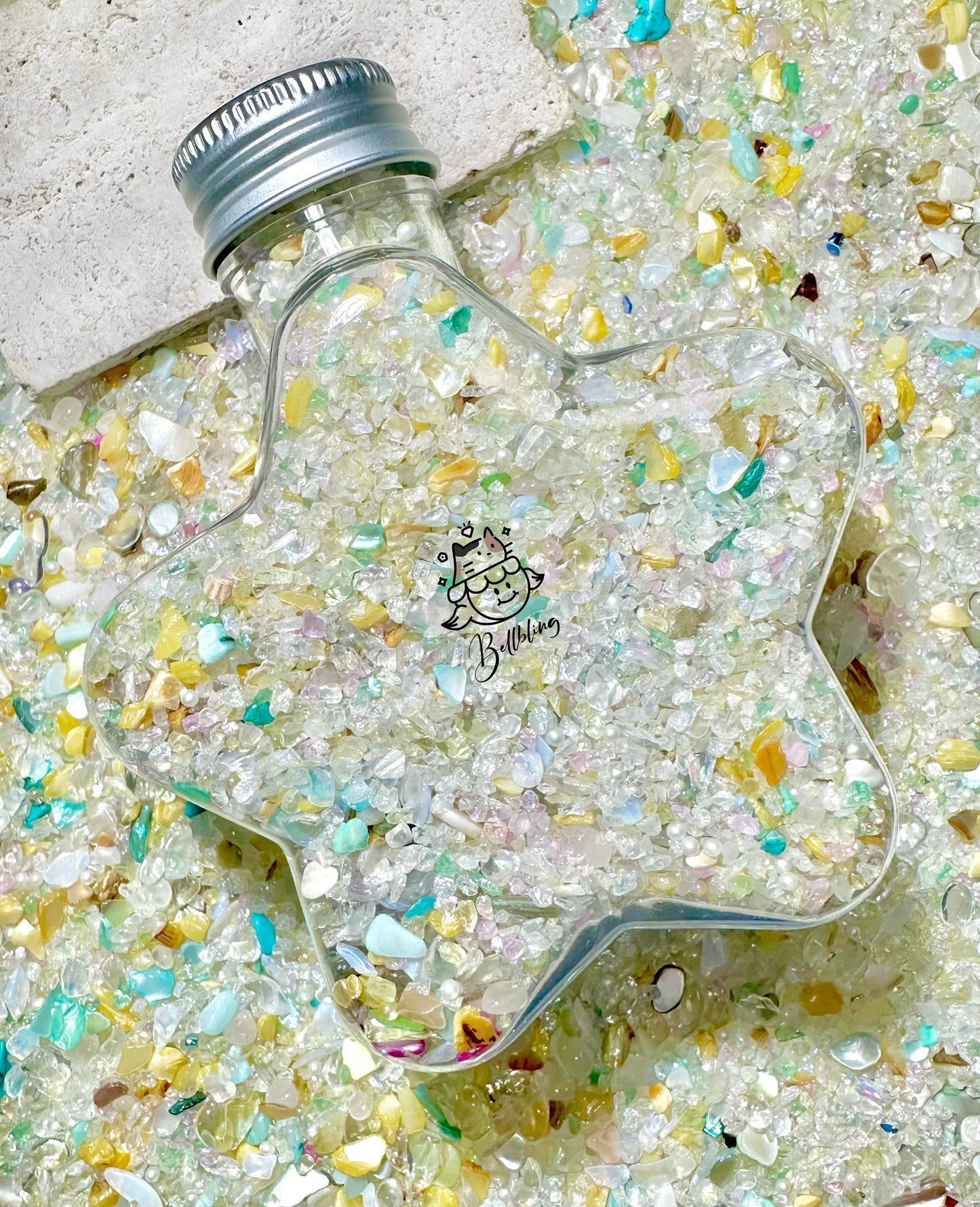 【Crystal Sandi】DIY crushed crystal/shell gravels DIY Nail materials, resin making or display