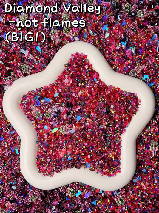 A001.NEW【Diamond Valley】B1G1 SALE rhinestone diamonds and resin flower