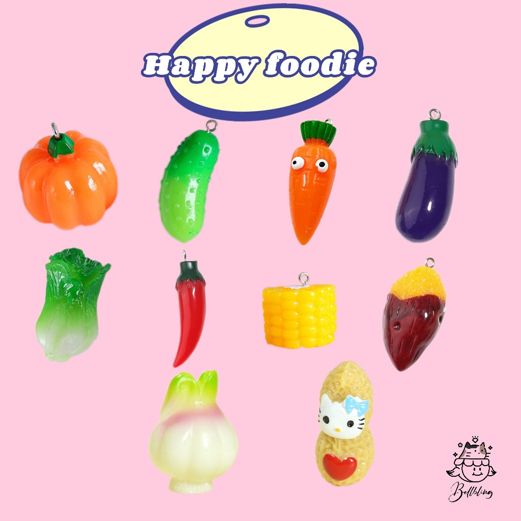 【Happy Foodie】Mini breloques fruitées/légumes/viande, voyez comme nous avons eu de la chance avec les devinettes