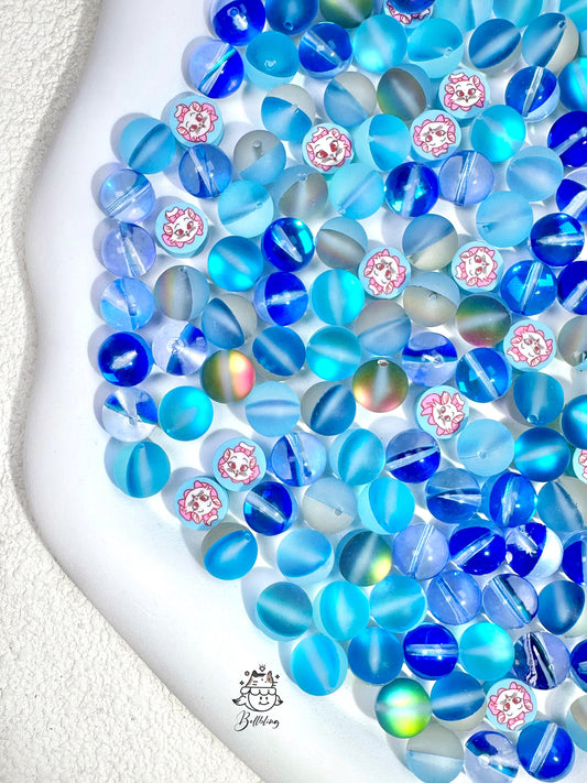 A001.NEW【Aura World】10mm Aura frosted beads, glass beads