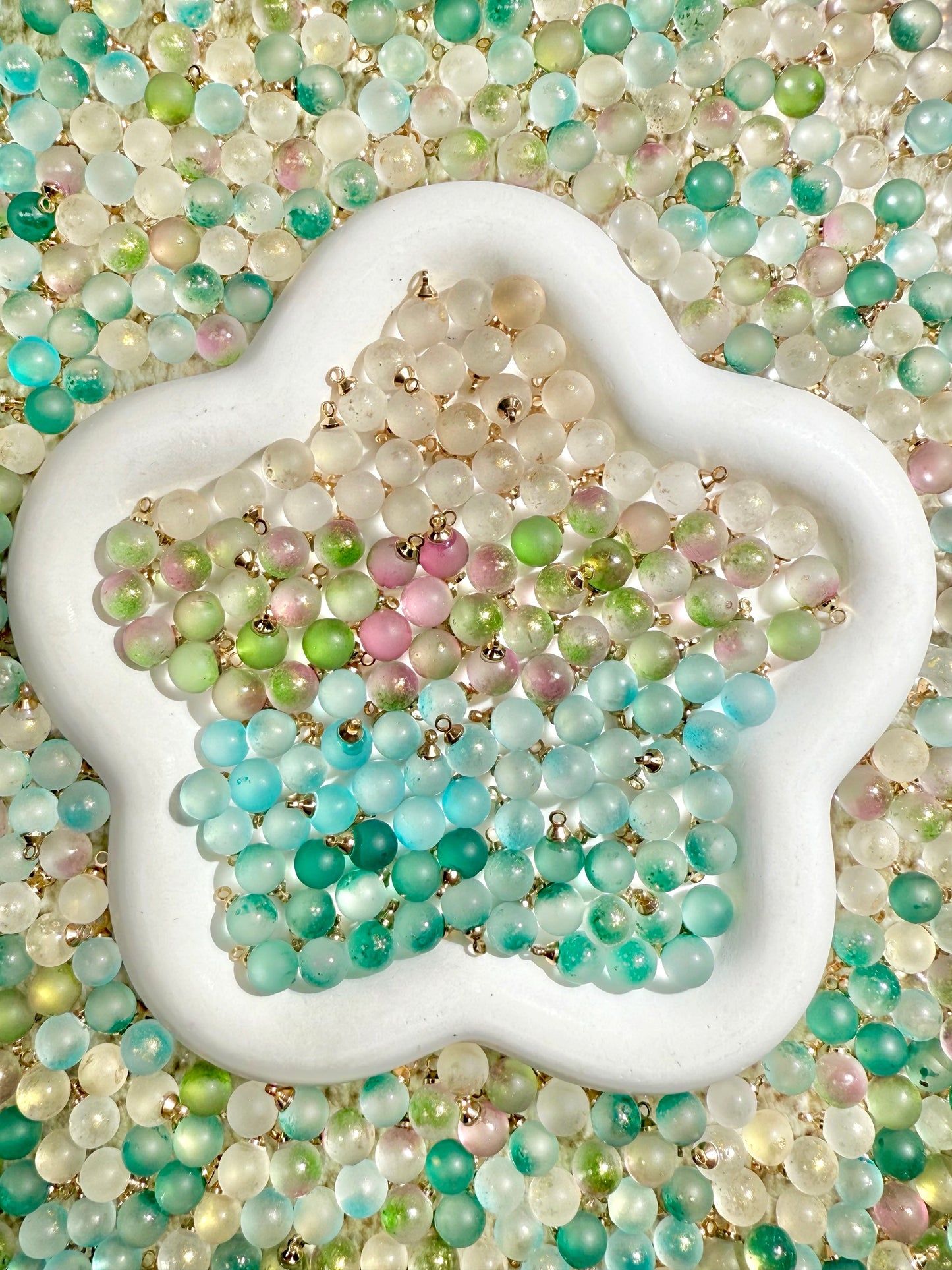 【Lolli Bulb】glass flora/lightbulb beads