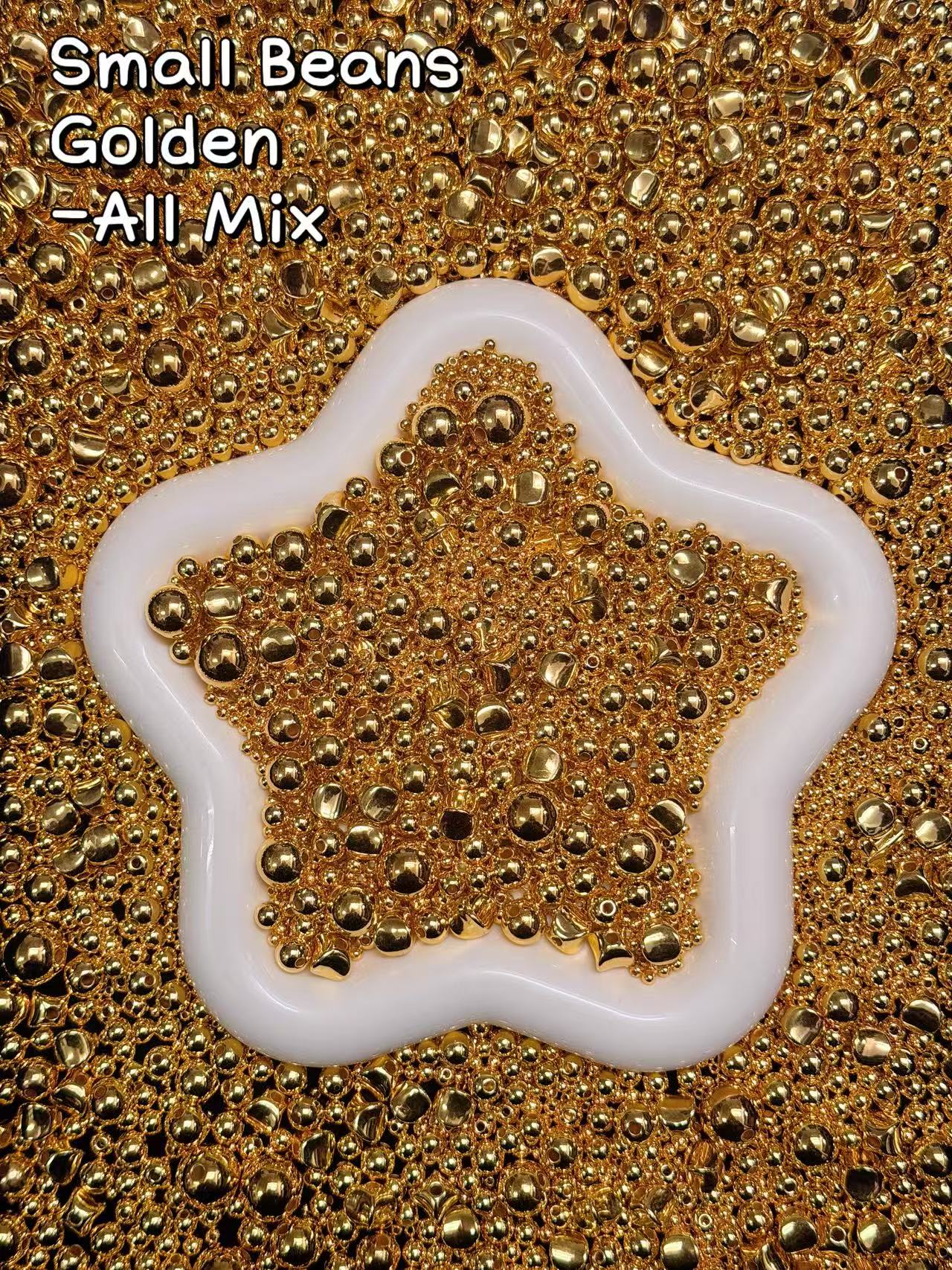 【Small Beans】Mixed Small bead spacers for jewelry/keychain/crafting