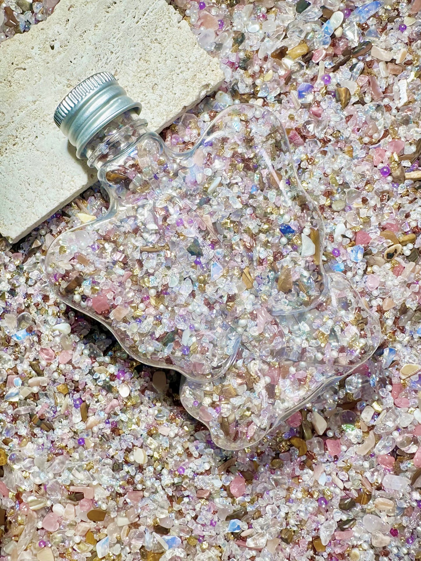 【Crystal Sandi】DIY crushed crystal/shell gravels DIY Nail materials, resin making or display