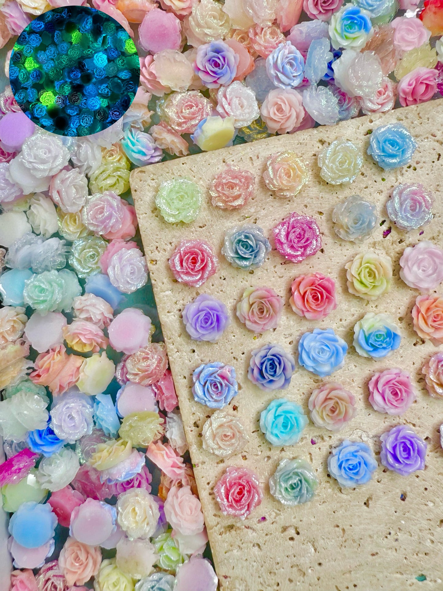 【Hothouse Flower】soft luminous resin mix,  Nail art/Craft supplies