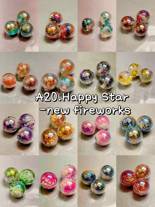 A20.NEW【Happy Star】Korean AB Gel Fancy Star/Cloud Beads