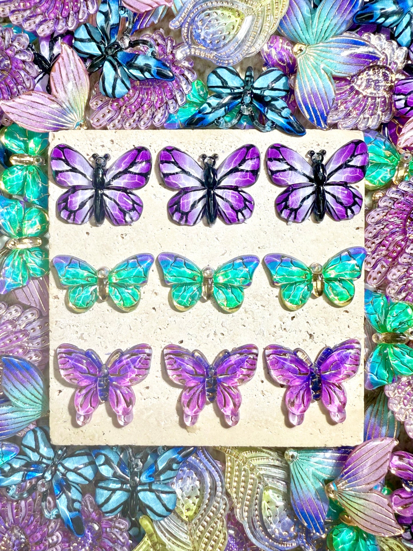 【Forest Kingdom】Butterfly&Leaves acrylics charms, crafting supplies