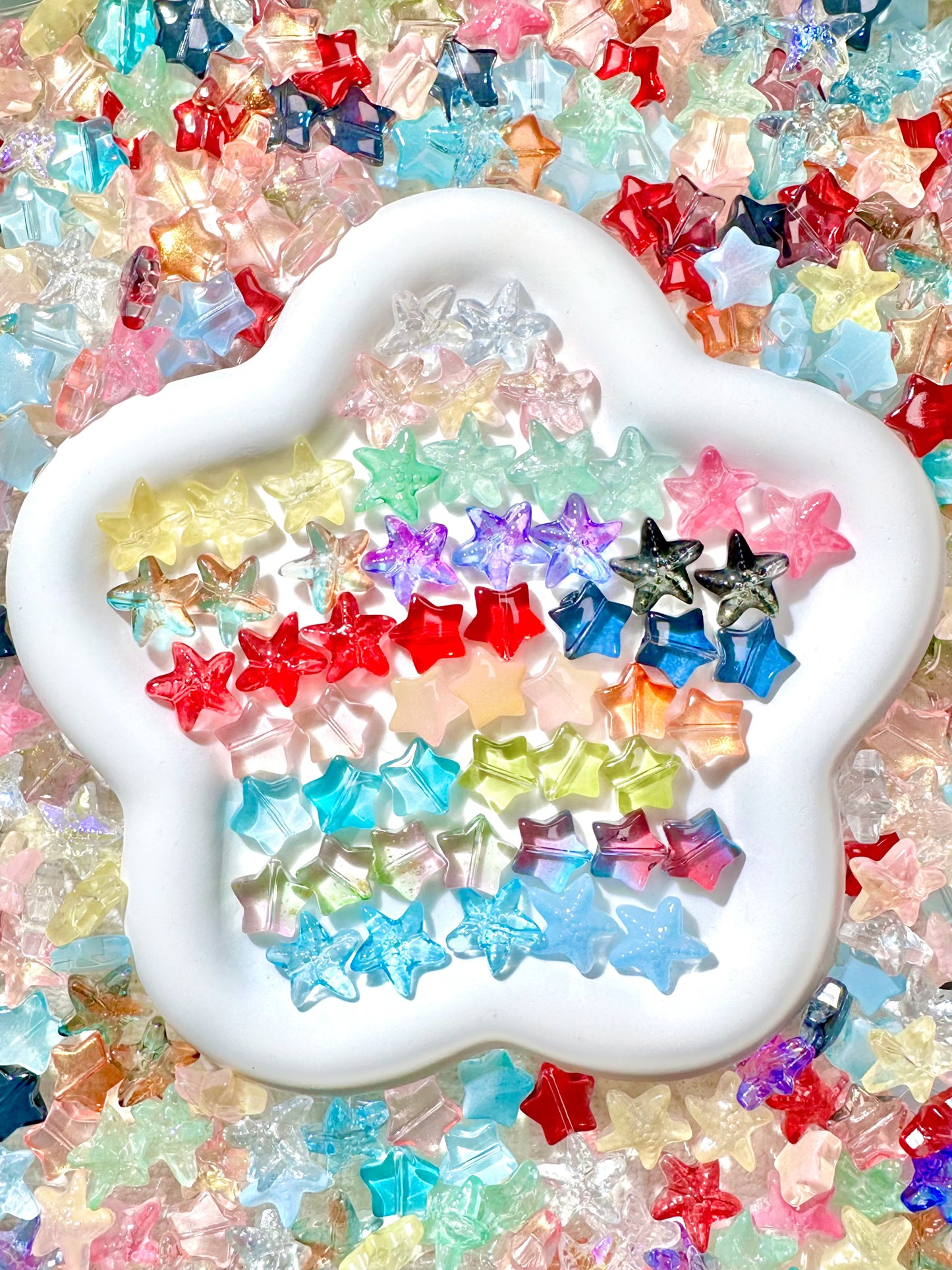 【Icy World】All-Color Mixed Exquisite glass charms, bracelet/keychain supplies