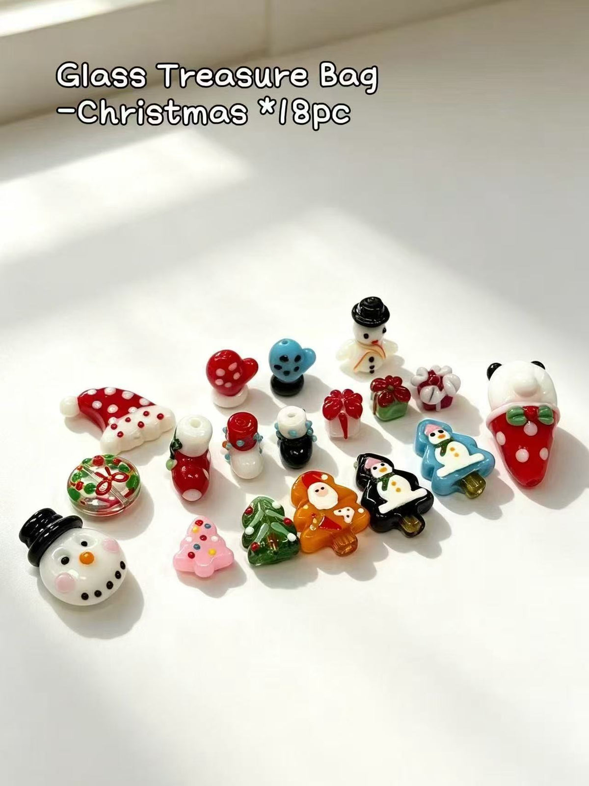 【Glass Treasure Bag】Exquisite glass charms/beads, for bracelet/keychain/necklaces diy
