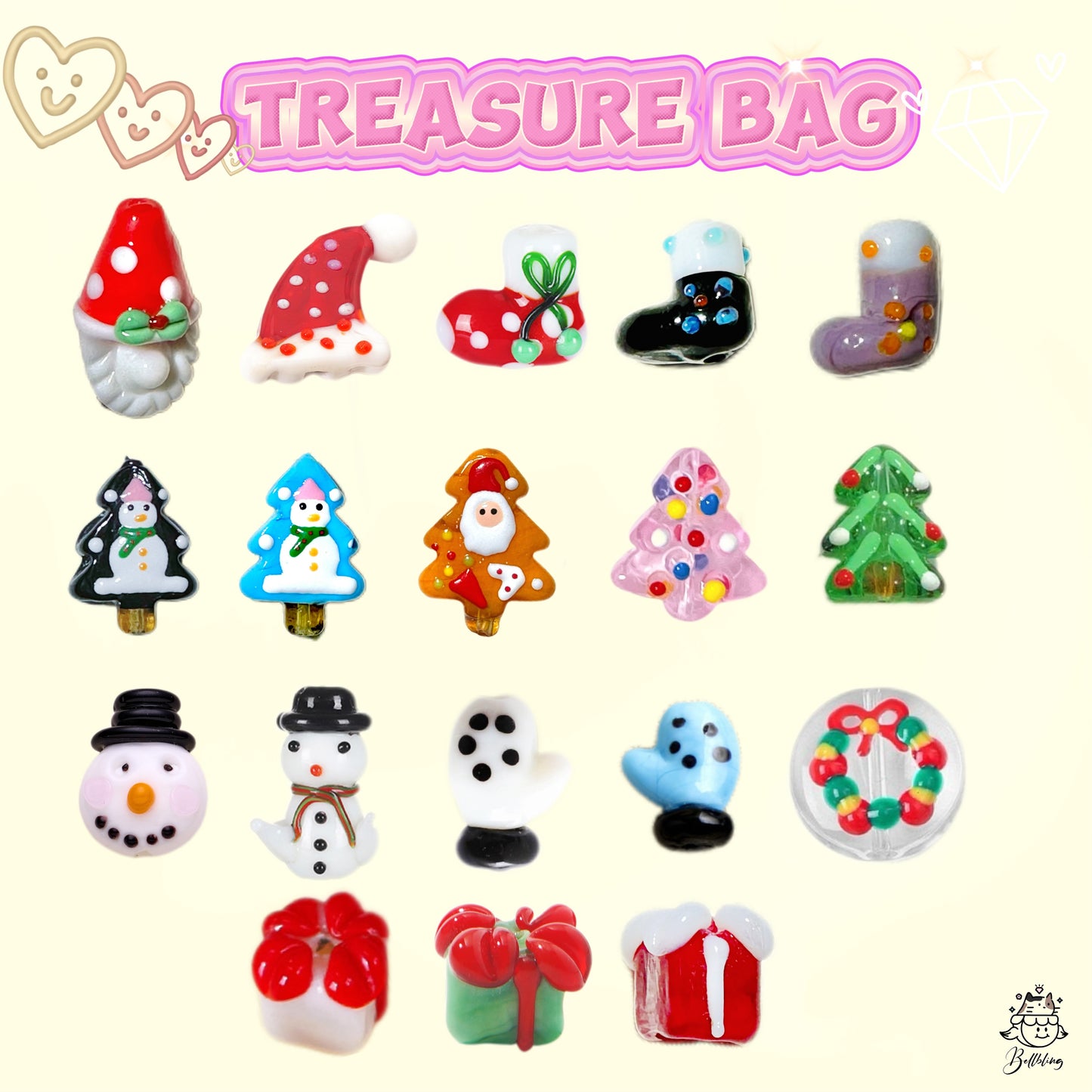 【Treasure Bags】Exquisite charms with different themes, for bracelet/keychain/necklaces diy