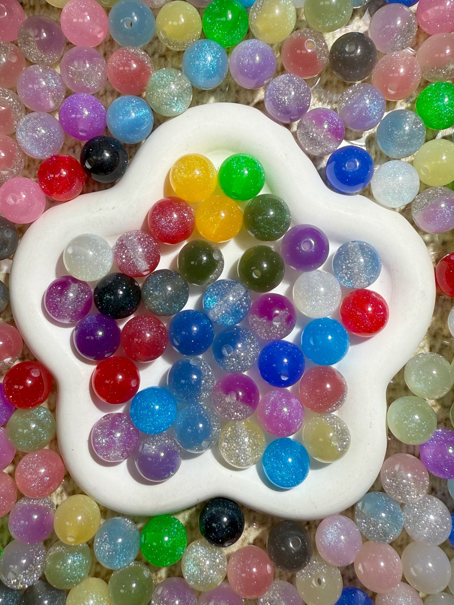 【Foire d'été】Perles acycliques lumineuses crémeuses : canapé, ours, cœur, nœuds papillon, fromage