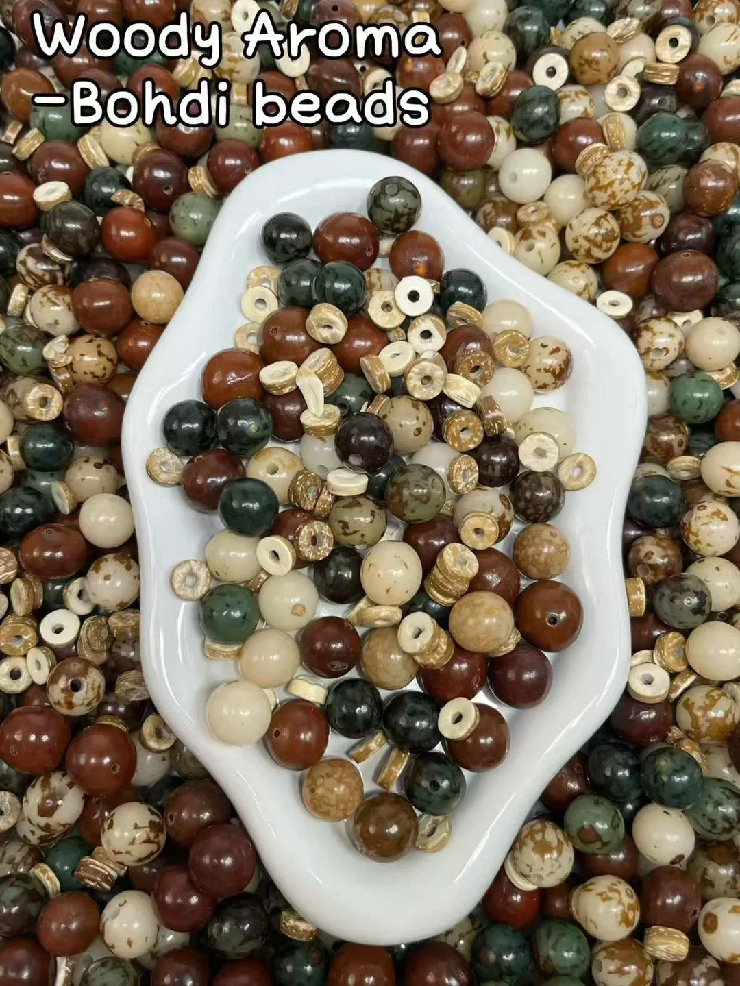 【Woody Aroma】Fragrant Wood Beads Mix