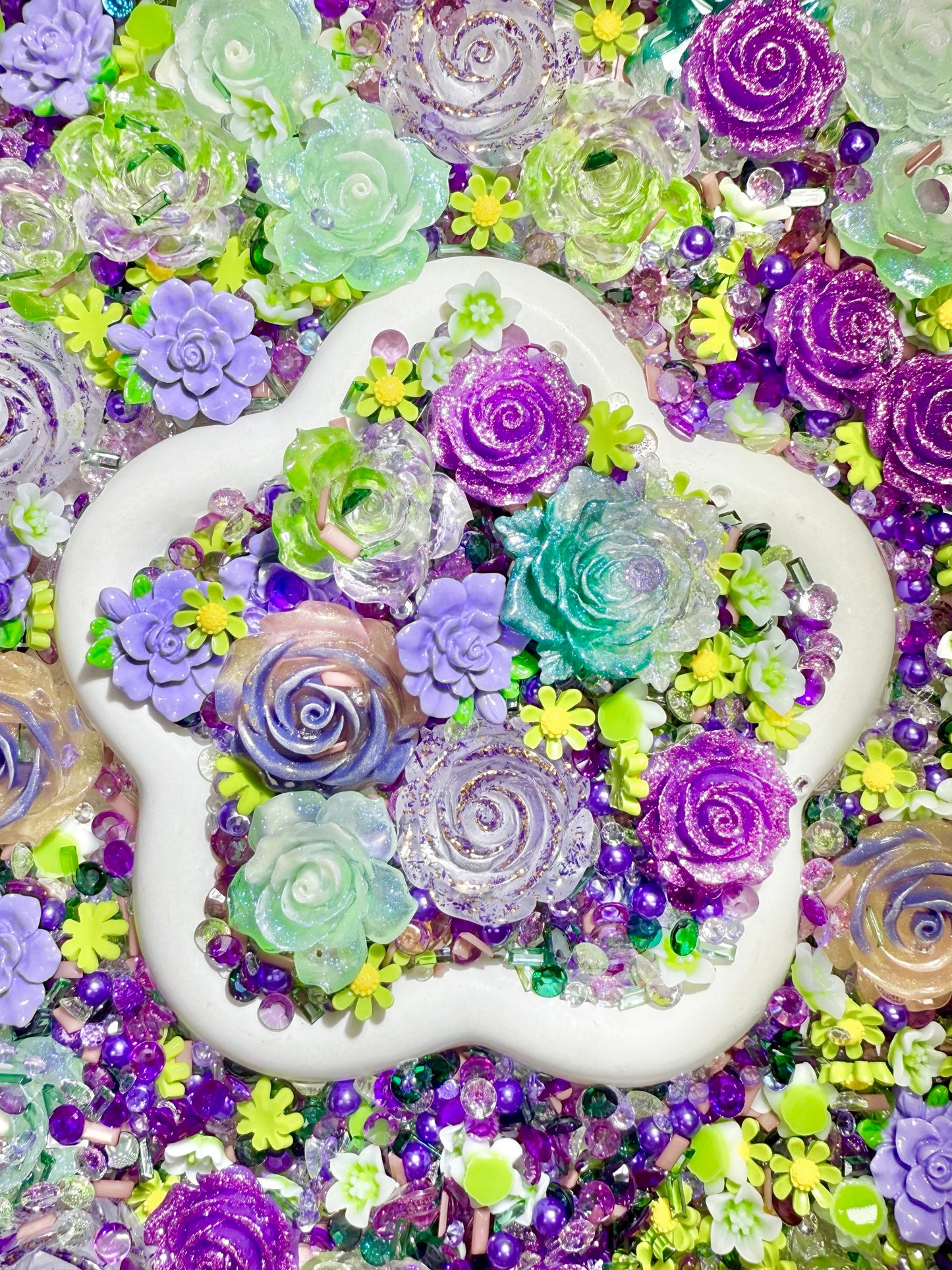 【Blooming Garden】Luminous flowers and rhinestone mixes, display/junk journal/phonecase craftings