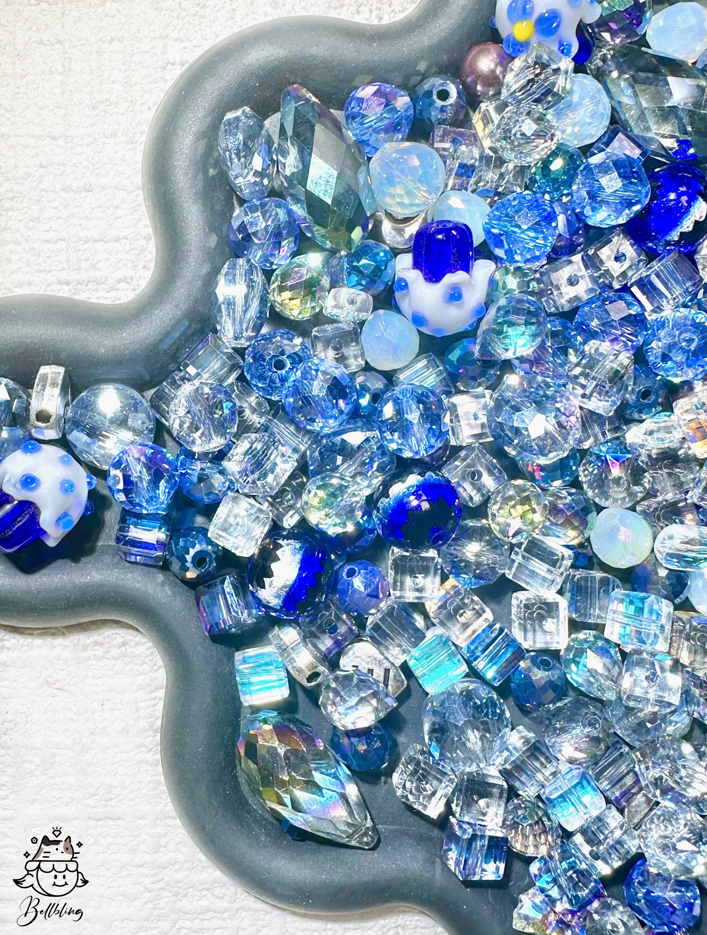 A001.NEW【Dewdrop Sparkle】8*10 mm dewdrop glass beads