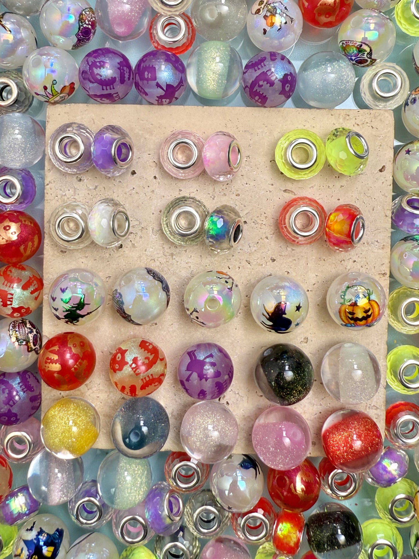 【Dazzling Galaxy】shimmering diamond sparkle acrylic beads mix, 16mm (making wreath, keychain, pens etc)