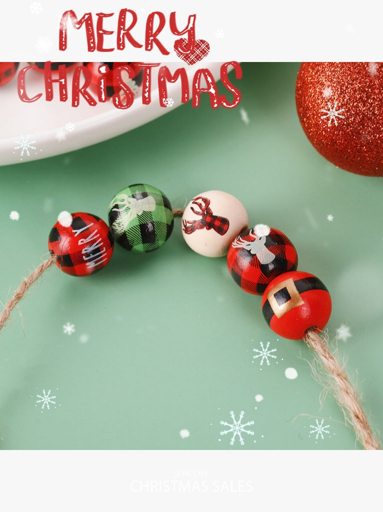 【Never Too Early For Christmas】16mm wood beads, diy pens/keychain/bracelet/wreath