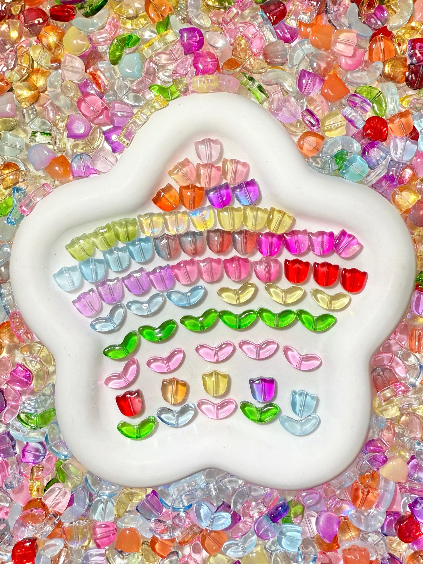 【Icy World】All-Color Mixed Exquisite glass charms, bracelet/keychain supplies