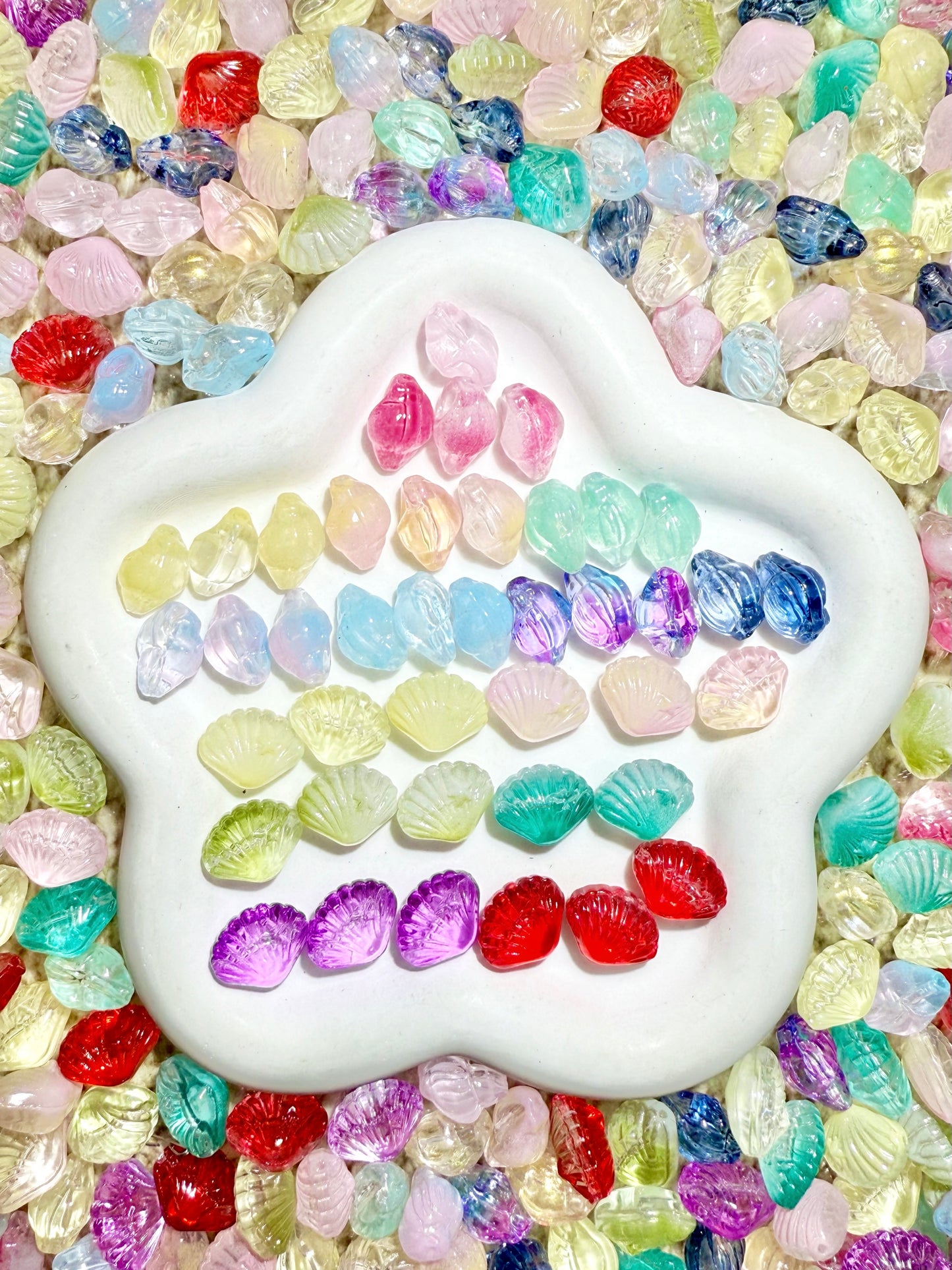 【Icy World】All-Color Mixed Exquisite glass charms, bracelet/keychain supplies