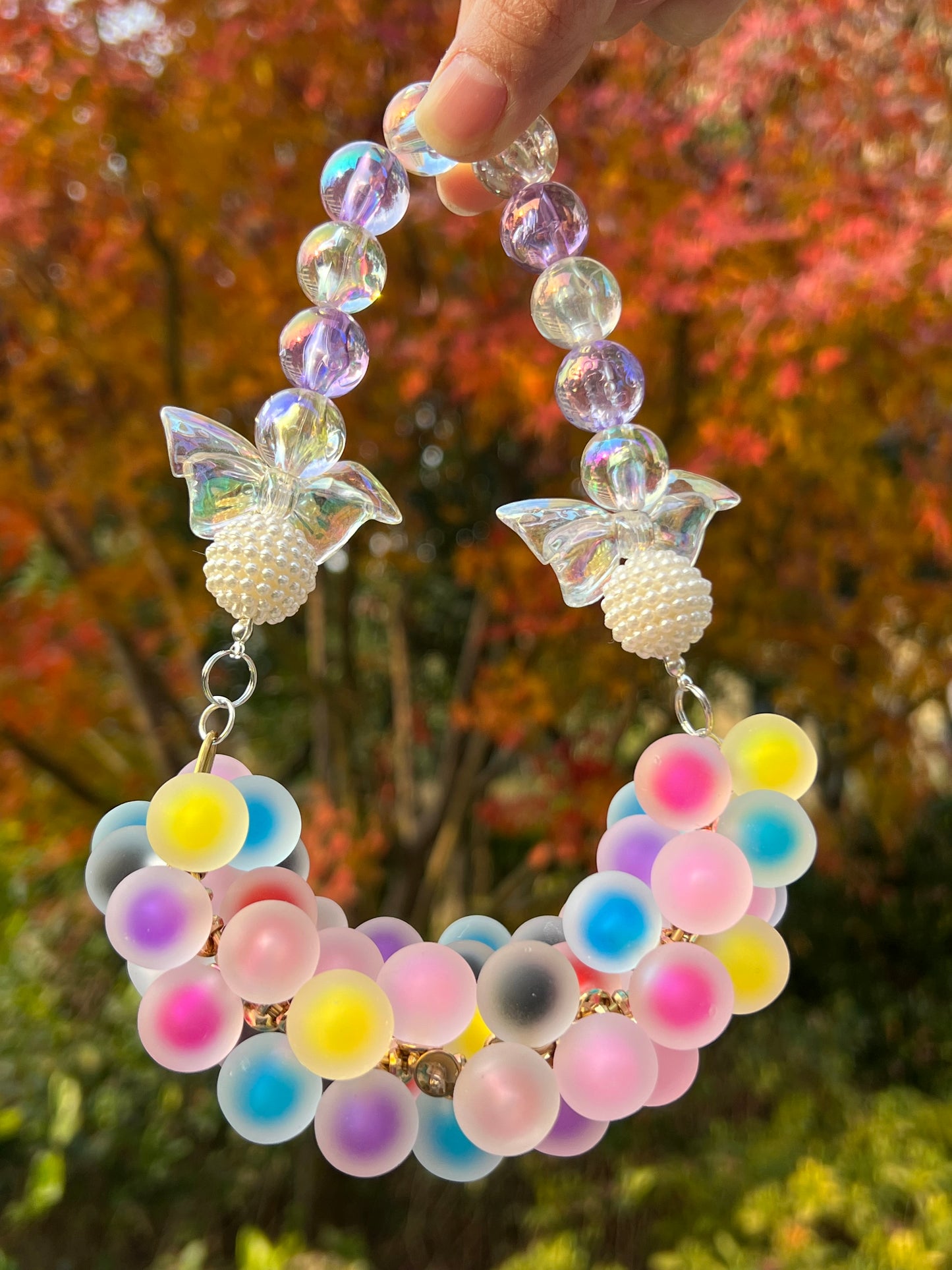 【Fruity Gummy】frosted colorful stuffing acrylic beads mix, 16mm (making wreath, keychain, pens etc)