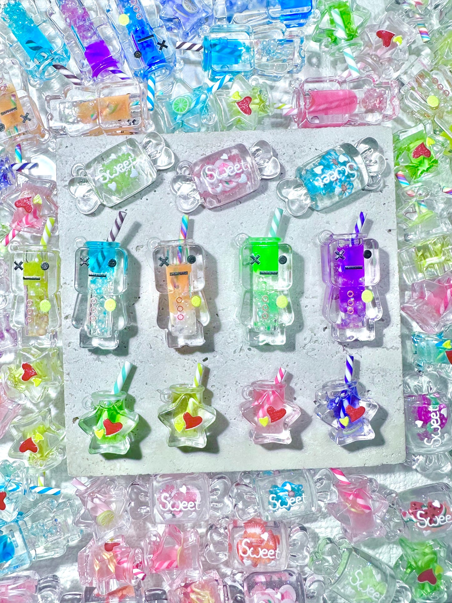 【Sweet Energy】luminous candy, cocktail, energy drink resin mix, diy, display