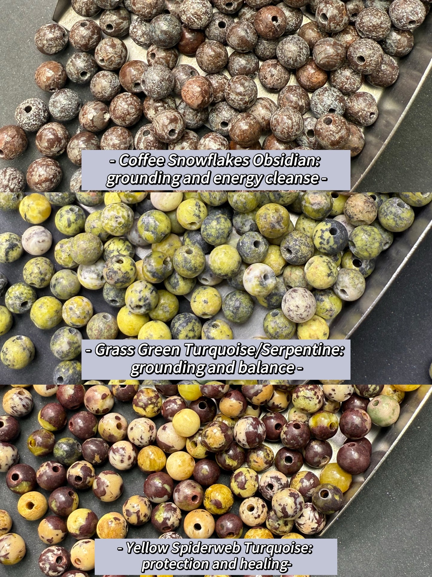 A001.NEW【Happy Crystal】4mm natural crystal and stone