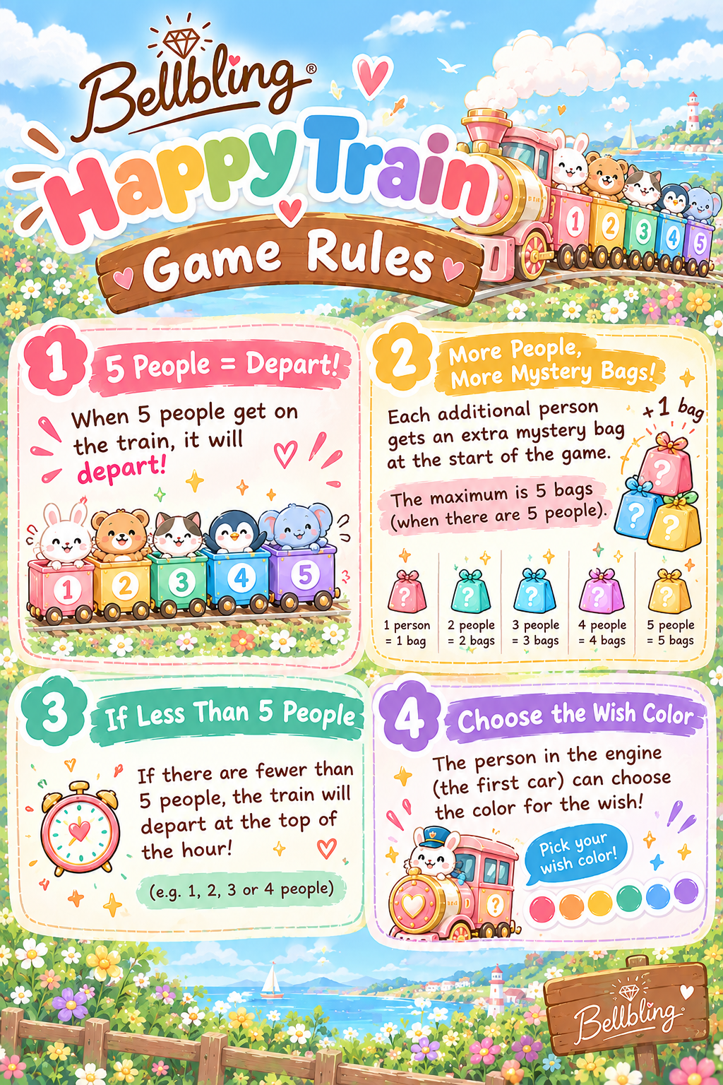 A001. 【Happy Train】play 25 bags of the happy games together, maximum 5 people