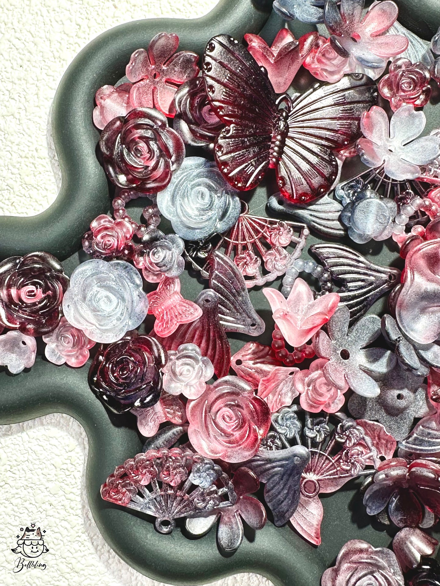 【Butterfly Valley】B1G1 SALE, Drilled flora charms, phonecase/keychain/jewelery acrylics