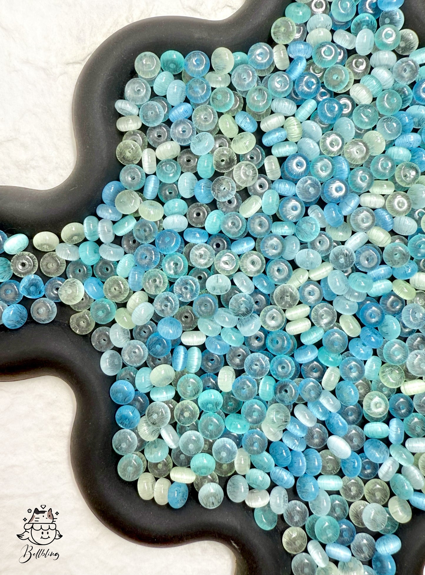 【Medium Cats Eye】6mm glass cats-eye beads mix, earring, bracelet, necklace, keychain