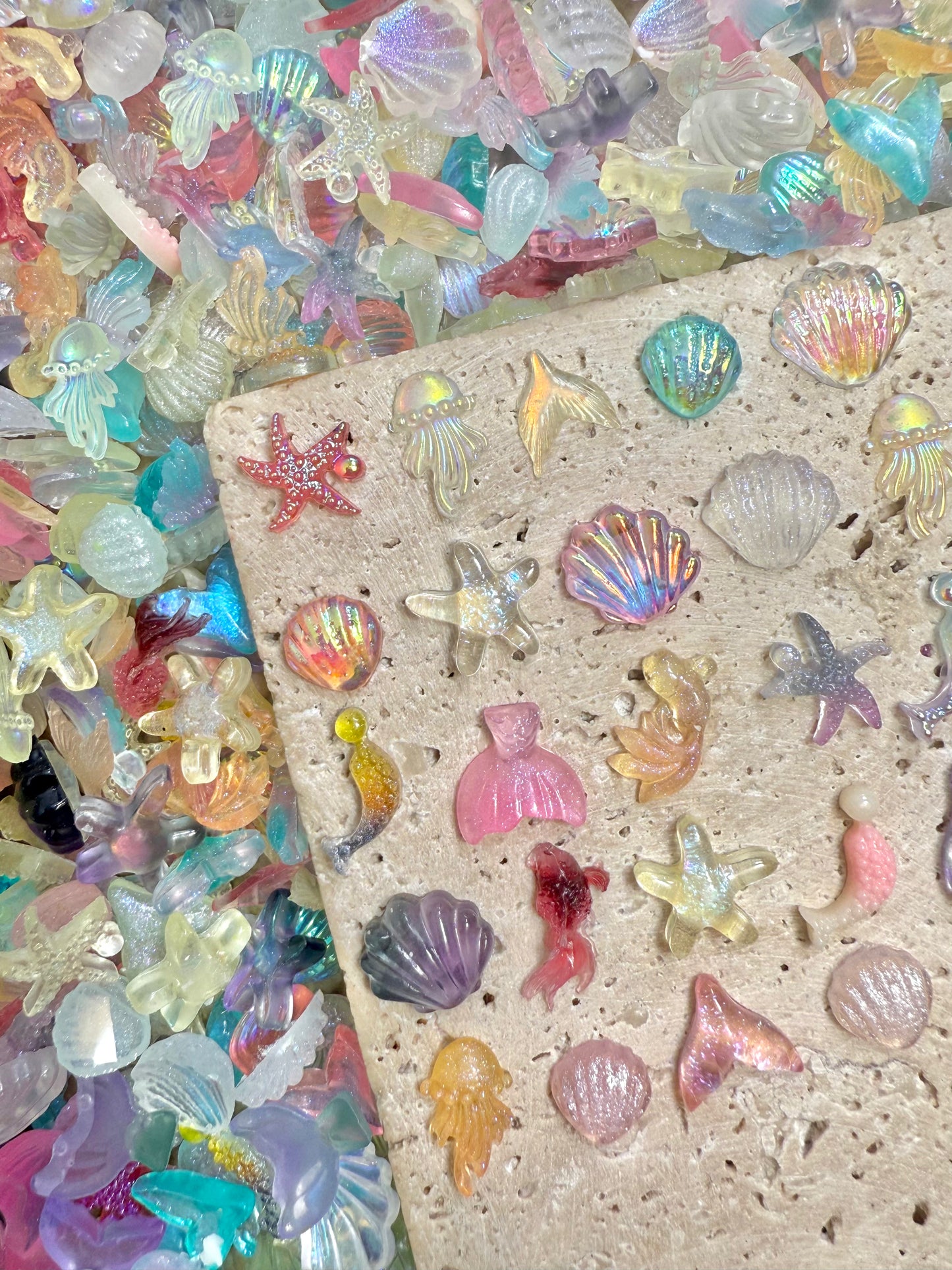 【Blue Blues】Résine lumineuse pastel, fournitures pour nail art/artisanat