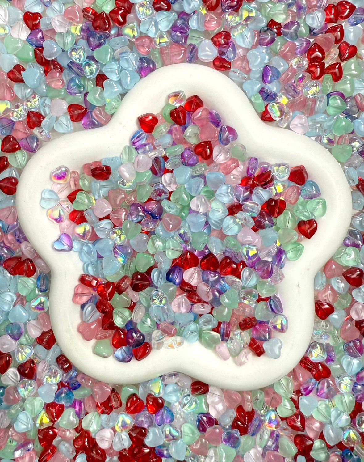 【Icy House】Mini breloques en verre exquises de toutes les couleurs mélangées, fournitures pour bracelets/porte-clés