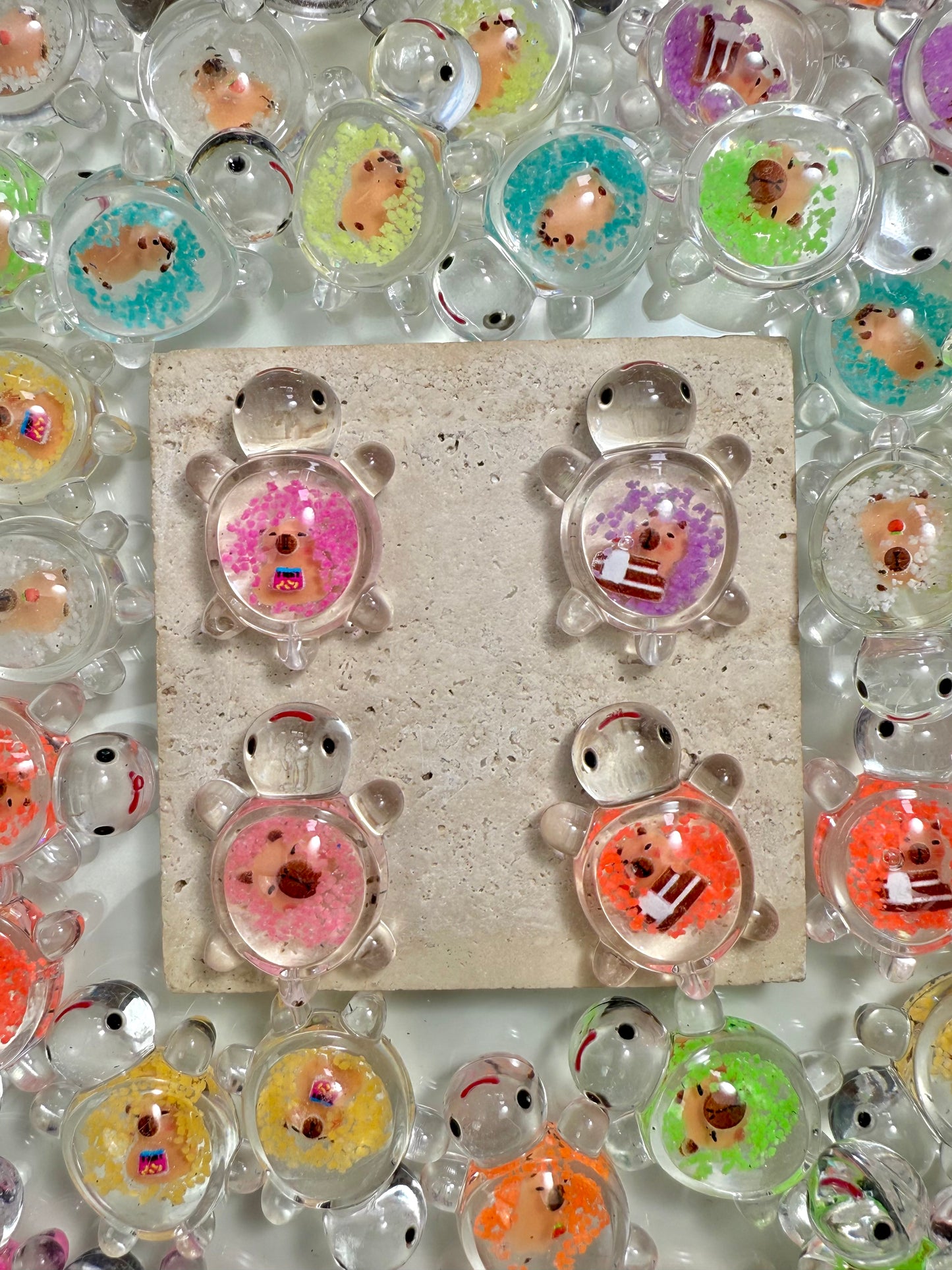 【Ocean Party】luminous turtle mermaid shell resin mix, diy, display