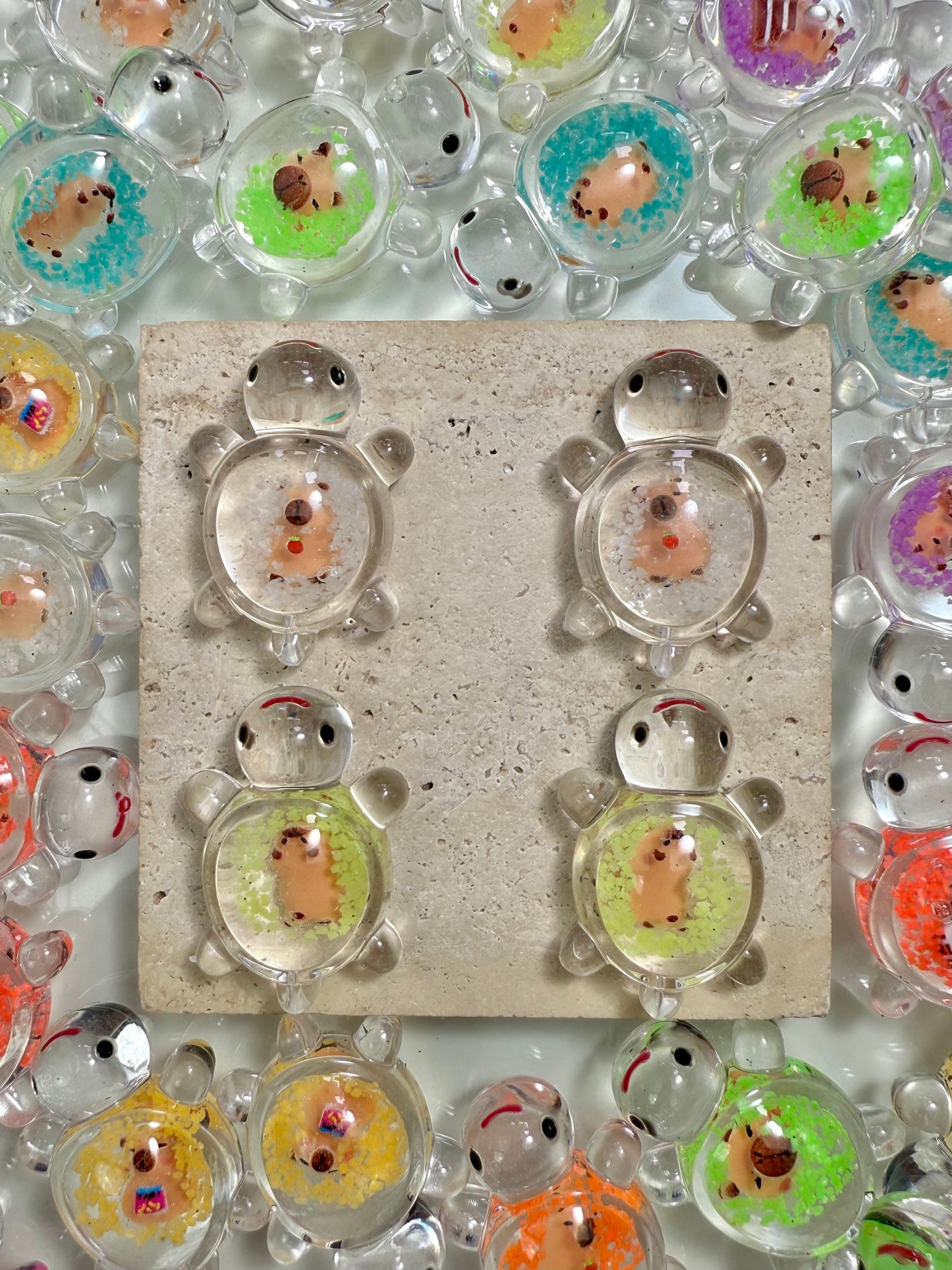 【Ocean Party】luminous turtle mermaid shell resin mix, diy, display