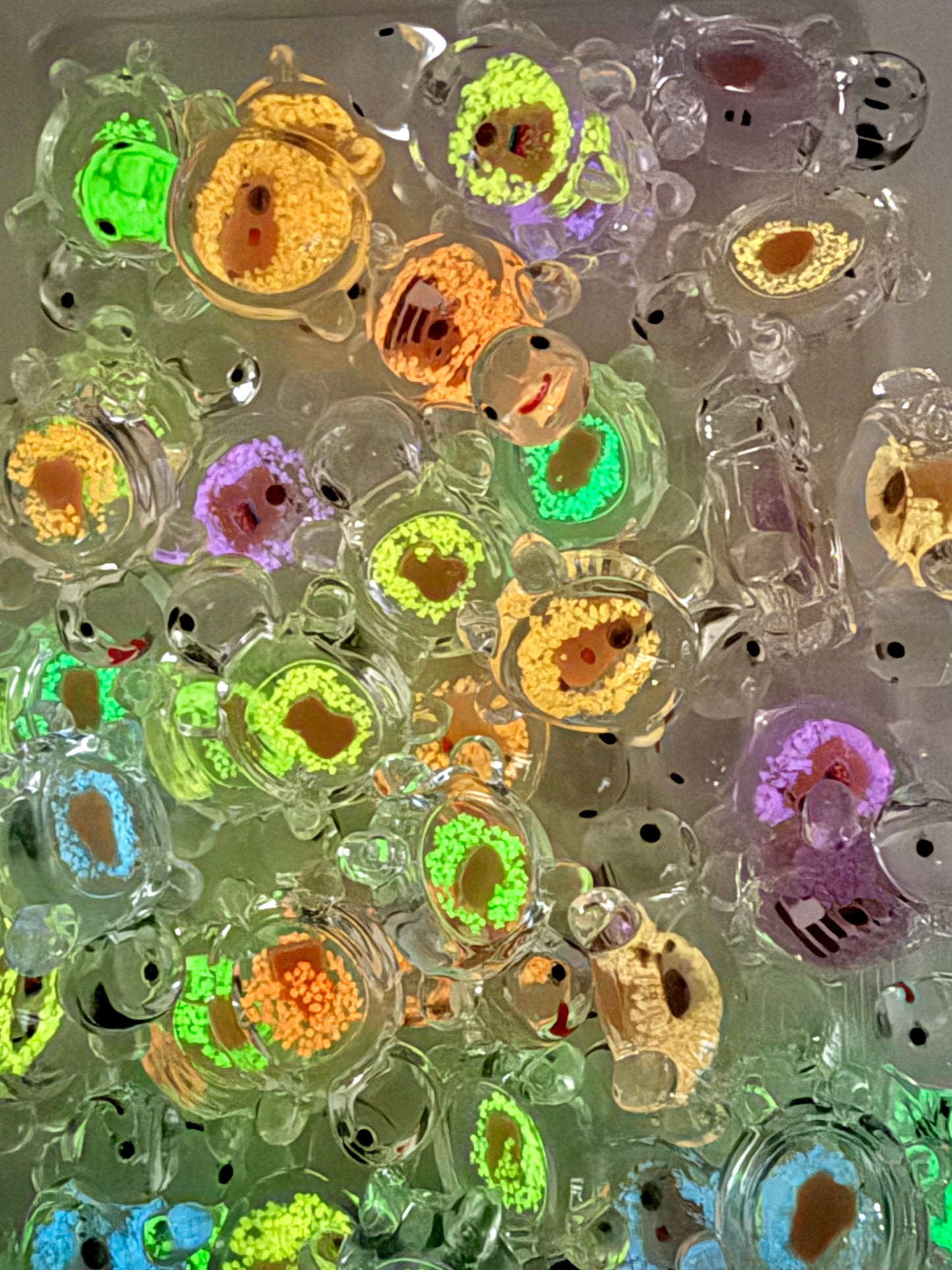 【Ocean Party】luminous turtle mermaid shell resin mix, diy, display